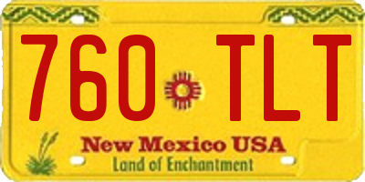 NM license plate 760TLT