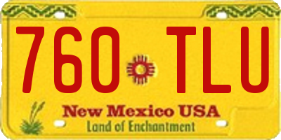 NM license plate 760TLU