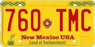 NM license plate 760TMC