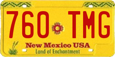 NM license plate 760TMG