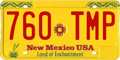 NM license plate 760TMP