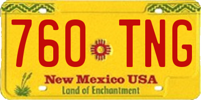 NM license plate 760TNG