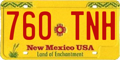 NM license plate 760TNH