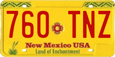 NM license plate 760TNZ