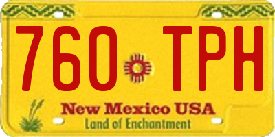 NM license plate 760TPH