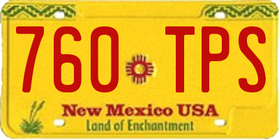 NM license plate 760TPS