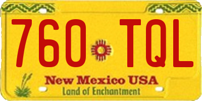 NM license plate 760TQL