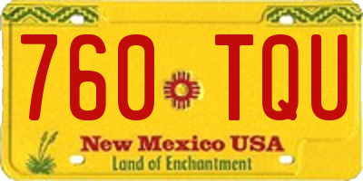 NM license plate 760TQU