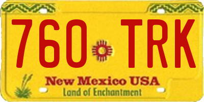 NM license plate 760TRK