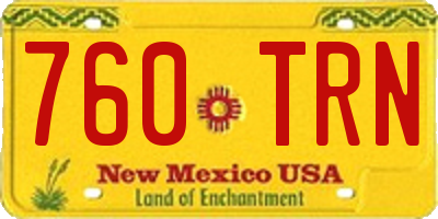 NM license plate 760TRN