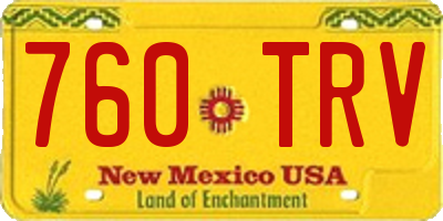 NM license plate 760TRV