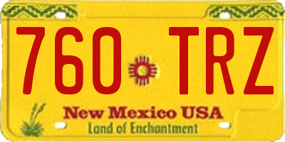 NM license plate 760TRZ