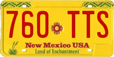 NM license plate 760TTS