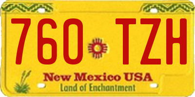 NM license plate 760TZH
