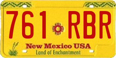 NM license plate 761RBR