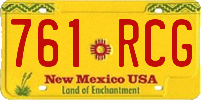 NM license plate 761RCG