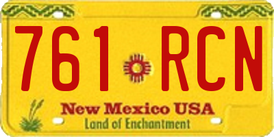 NM license plate 761RCN