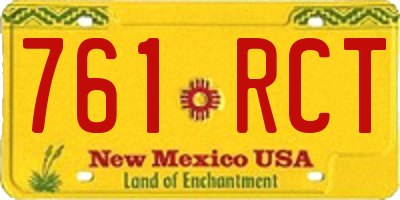 NM license plate 761RCT