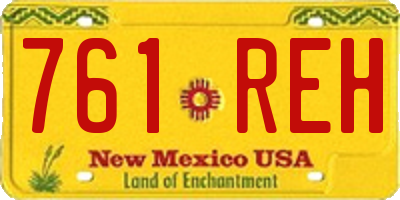 NM license plate 761REH