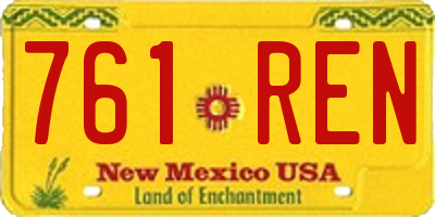 NM license plate 761REN