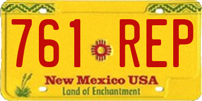 NM license plate 761REP
