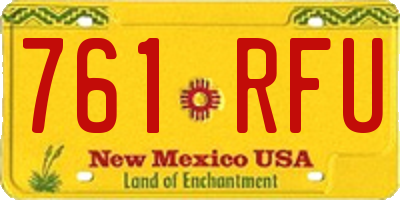 NM license plate 761RFU