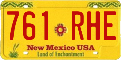 NM license plate 761RHE