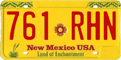 NM license plate 761RHN
