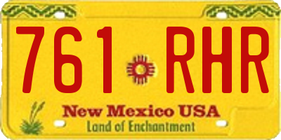 NM license plate 761RHR