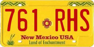 NM license plate 761RHS