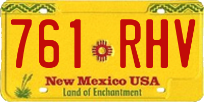 NM license plate 761RHV