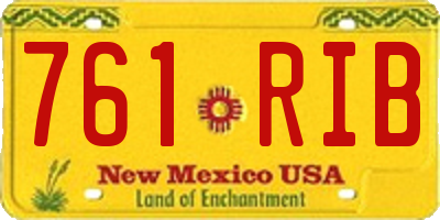 NM license plate 761RIB