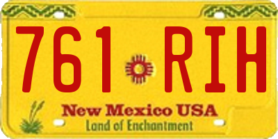 NM license plate 761RIH