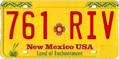 NM license plate 761RIV