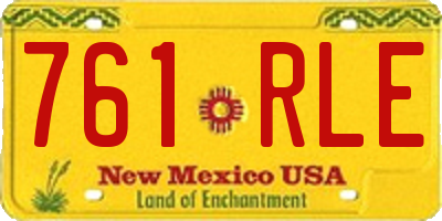 NM license plate 761RLE