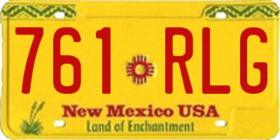 NM license plate 761RLG