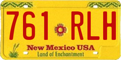 NM license plate 761RLH