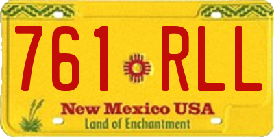 NM license plate 761RLL