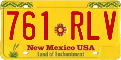 NM license plate 761RLV