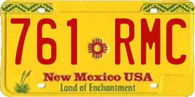 NM license plate 761RMC