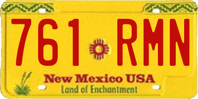 NM license plate 761RMN