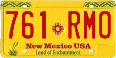 NM license plate 761RMO
