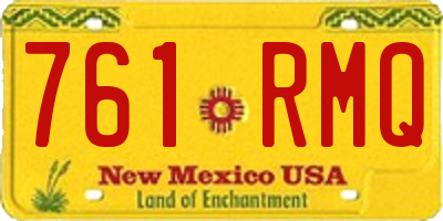NM license plate 761RMQ