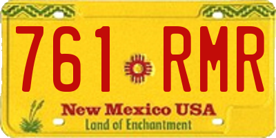 NM license plate 761RMR