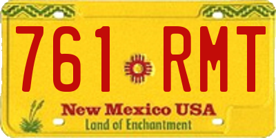 NM license plate 761RMT
