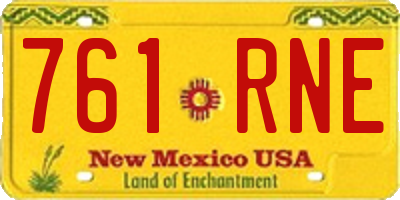 NM license plate 761RNE
