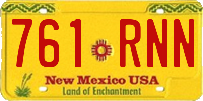 NM license plate 761RNN