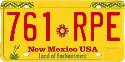 NM license plate 761RPE