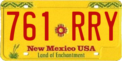 NM license plate 761RRY