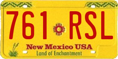 NM license plate 761RSL
